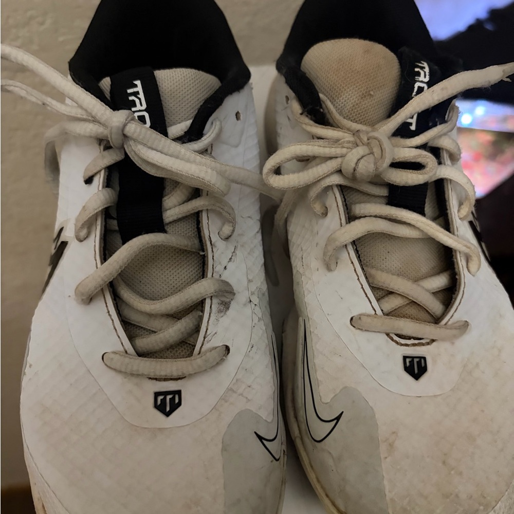 Nike White and Black Kids Athletic Shoes
